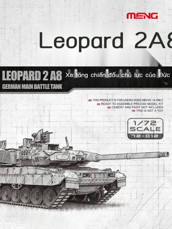 [Đa Năng] Mô hình xe lắp ráp Qiduo MENG 72-012 Xe tăng chiến đấu chủ lực Leopard 2A8 hiện đại của Đ