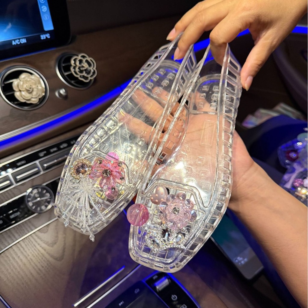 Jelly Shoes diy Shoe Buckle Shoes Flower Crystal Shoe Khóa trang trí