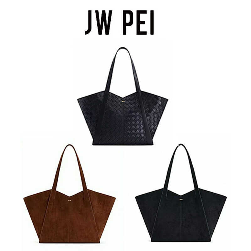 Túi Tote Jwpei Kiana Niche Thiết Kế Vai Nách Túi Xách Da Lộn Dệt Túi Đi Lại