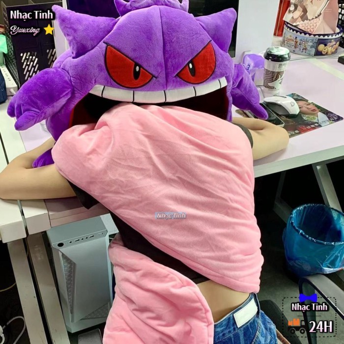 Dễ Thương Gengar Gối Ngủ 3 Trong 1 Đầu Ôm Gối Anime Đôi Ngủ Trưa Chăn  sang Trọng Đồ Chơi