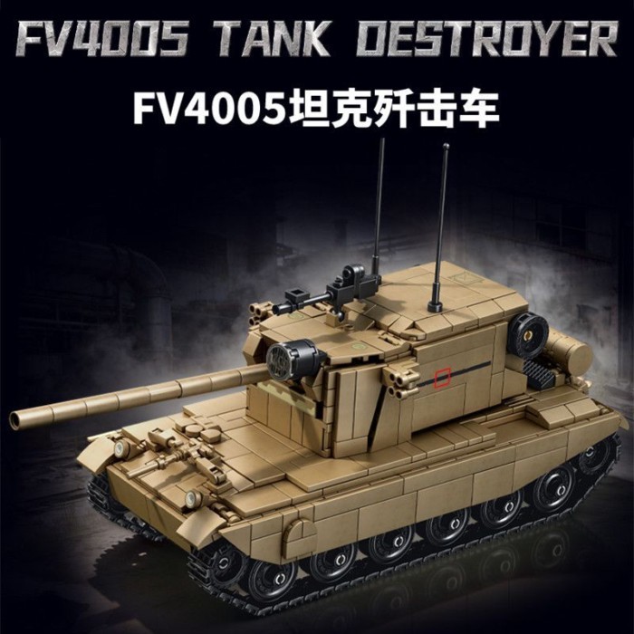 FV4005 xe tăng hạng nặng xếp hình lắp ráp khối xây dựng mô hình máy tính để bàn đồ trang trí