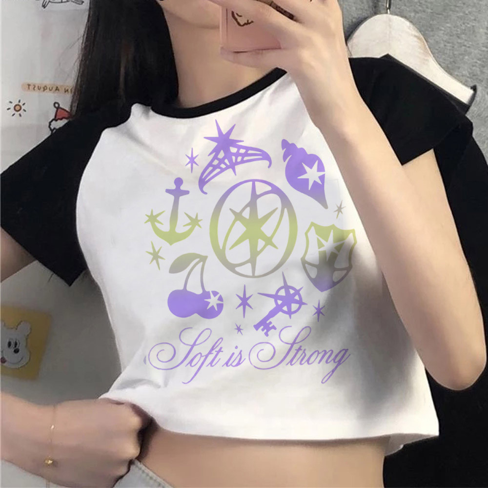 Katseye crop top girl anime Nhật Bản jojifuku gyaru grunge áo sơ mi búp bê giá rẻ grunge harajuku mù