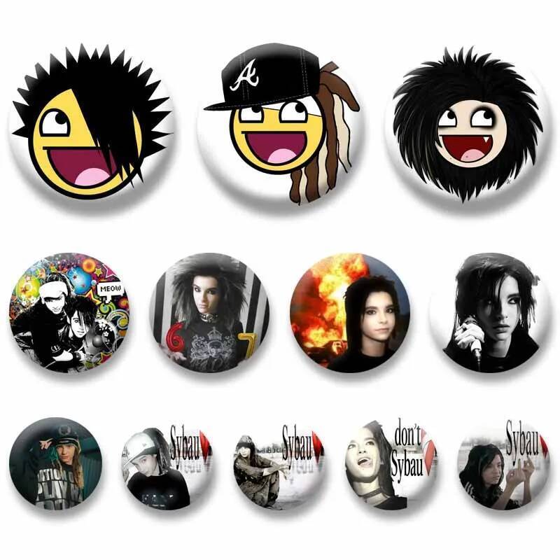 Ca Sĩ Nhạc Pop Bill Kaulitz Tom Kaulitz Nút Pin Ban Nhạc Rock Tokio Huy Hiệu Khách Sạn Trâm Cài Trên