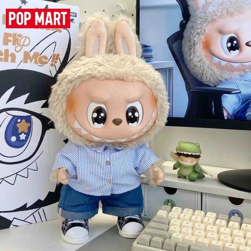 POPMART LABUBU THE MONSTERS FLIP WITH ME Summer Plush Toy Child Companion Family Favorite Large Doll