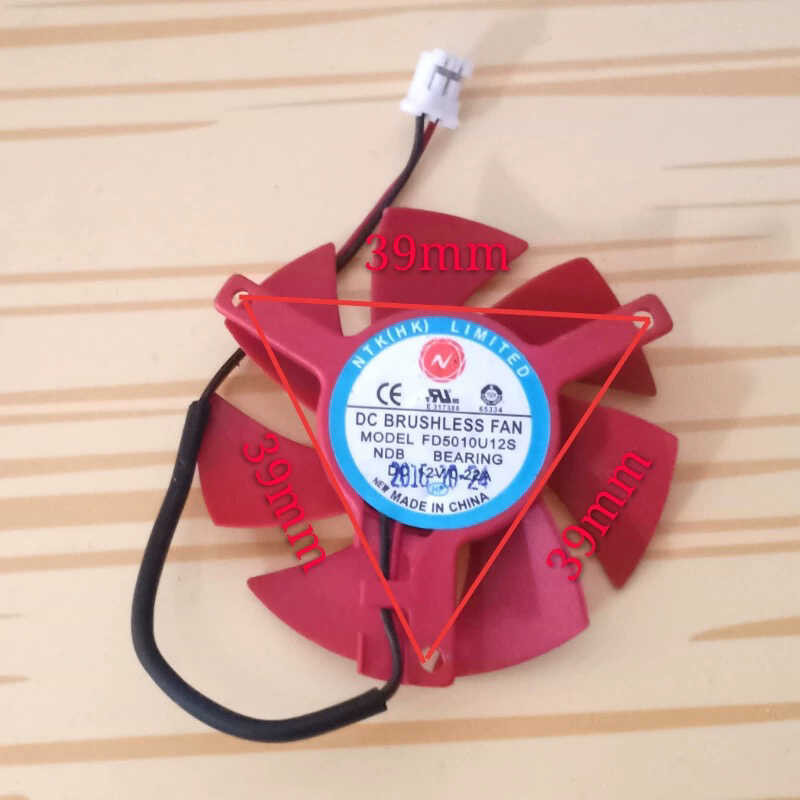Quạt làm mát Card đồ họa FD5010U12S 12V 0.22A Khoảng cách lỗ thủy lực Đường kính 39mm 47mm