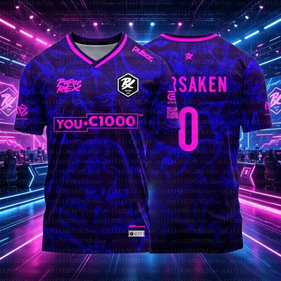 26 / 27 Giấy Rex Valorant Áo Phông Nam Esports Đội PRX Đồng Phục Jersey F0RSAKEN Chơi Game Dạo Phố Á