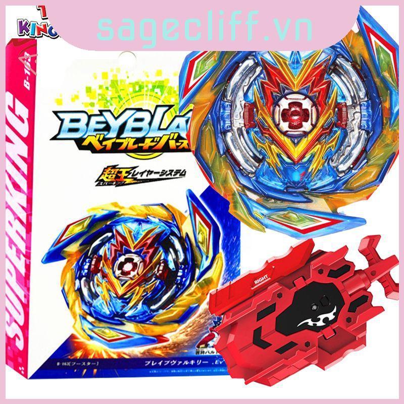 Bộ đồ chơi con quay hồi chuyển Flame Super King Booster B163 Brave Valkyrie có đai cao su và bệ phón