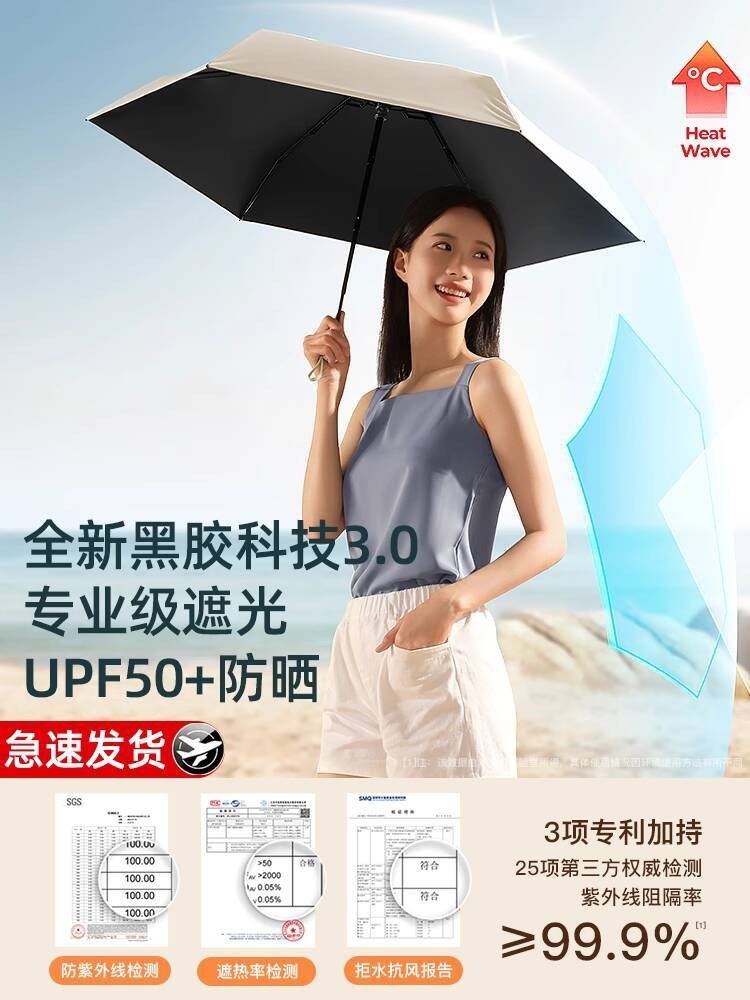 [GIÁ SỐC] Ô che nắng chống tia UV cho phụ nữ nam giới, gấp nhỏ gọn và di động, ô viên nang đen J107