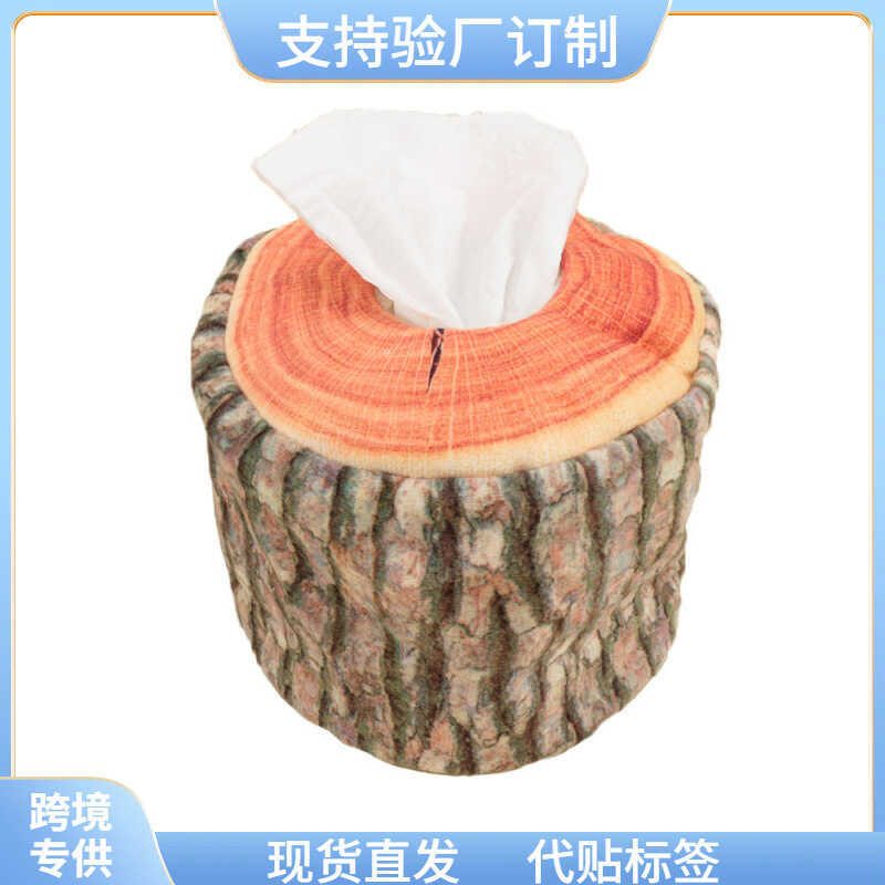 Jike TISSUE LOG Sáng Tạo LOG TISSUE Hộp Mô Phỏng Gỗ Cuộn Giấy Vẽ Cây TISSUE Ống