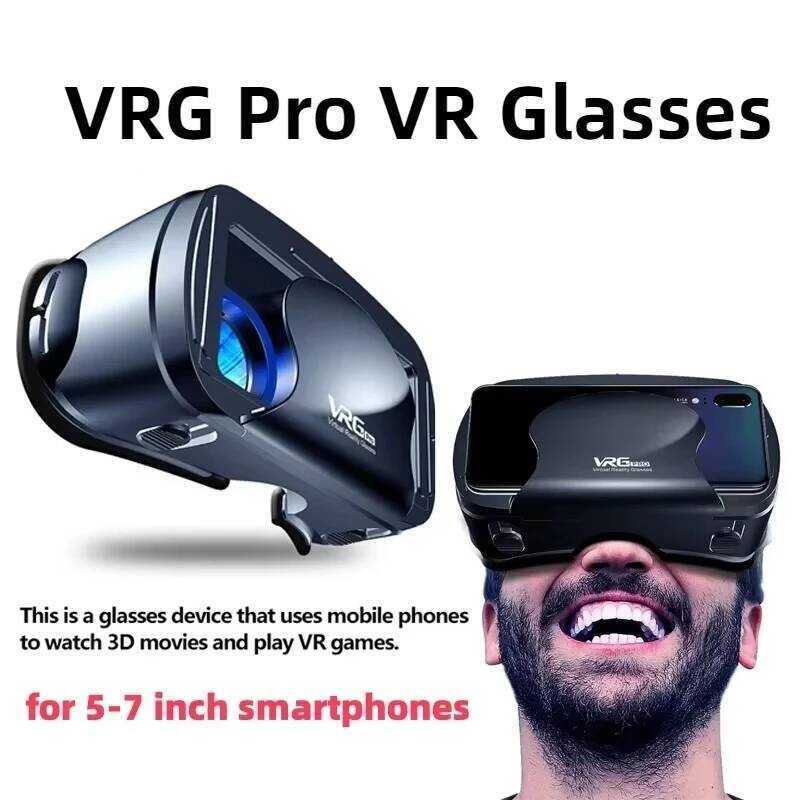 Mới VRG Pro VR Virtl Tai Nghe Thực Tế Devs Viar 3D AR Kính Ống Kính Thông Minh Cho Điện Thoại Di Độn