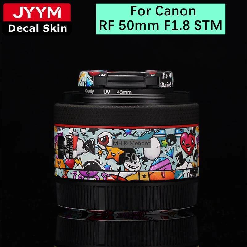RF50 RF 50 1.8 STM Chống Trầy Xước Ống Kính Máy Ảnh Miếng Dán Bảo Vệ Cơ Thể Da Cho Canon RF 50mm F /