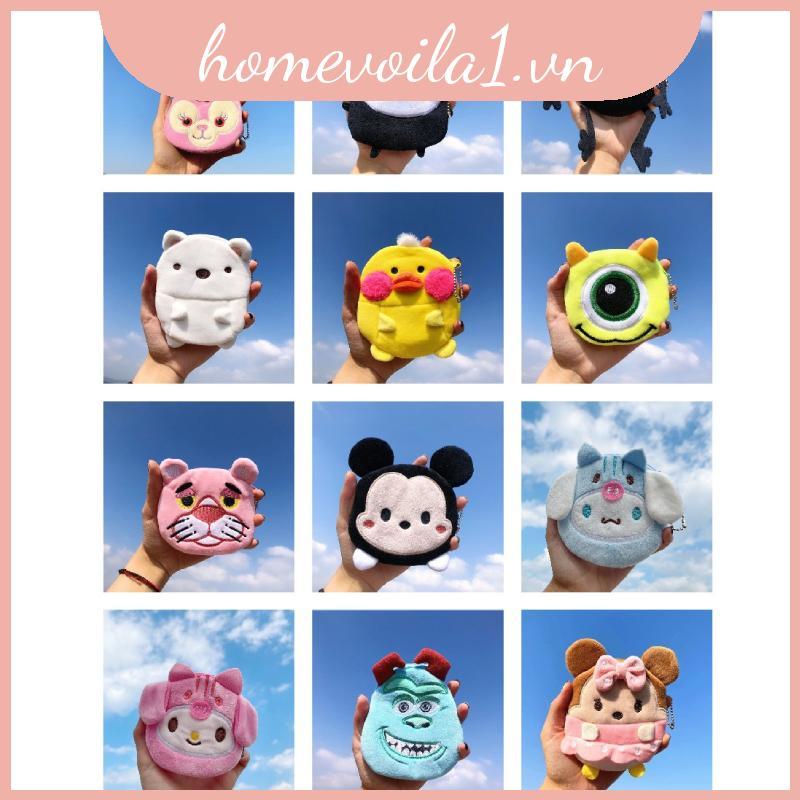 New Disney Sanrio Mini Coin bag plush Peripheral Plush Cartoon Cute Animal Coin Purse Accessories gi