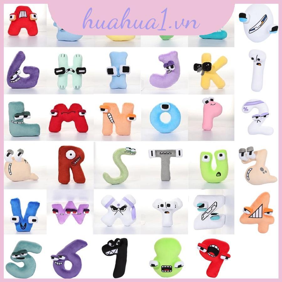 10/21cm Alphabet Lore Puzzle Plush Toy Letter A Number From Zero To Nine Plush Doll Đồ chơi trẻ em Q