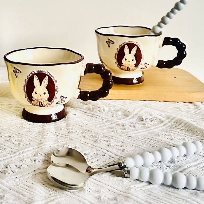 Zhuzhu Cốc Gốm Cặp Đôi Cốc Nước Gửi Bé Gái Quà Tặng Sinh Nhật Quà Lưu Niệm