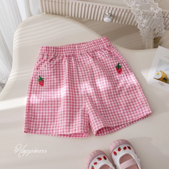 Korean Style Girls Shorts Anti-mosquito Pants Beach Children's Wear Plaid Shorts Baby Girl We
