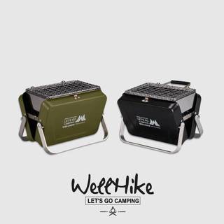 [SẴN-RẺ]  WELLHIKE Lò BBQ mini ngoài trời để bàn, nướng cá và thịt bằng lửa mở, giá đỡ nhỏ gọn di đ