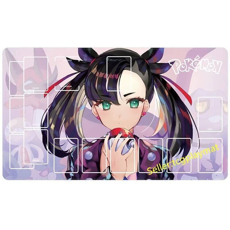 Marnie Pokemon Playmat Với Zones Trading Card Game Play Mat 24 * 14 "_ jj73 Game Chống Mousepad