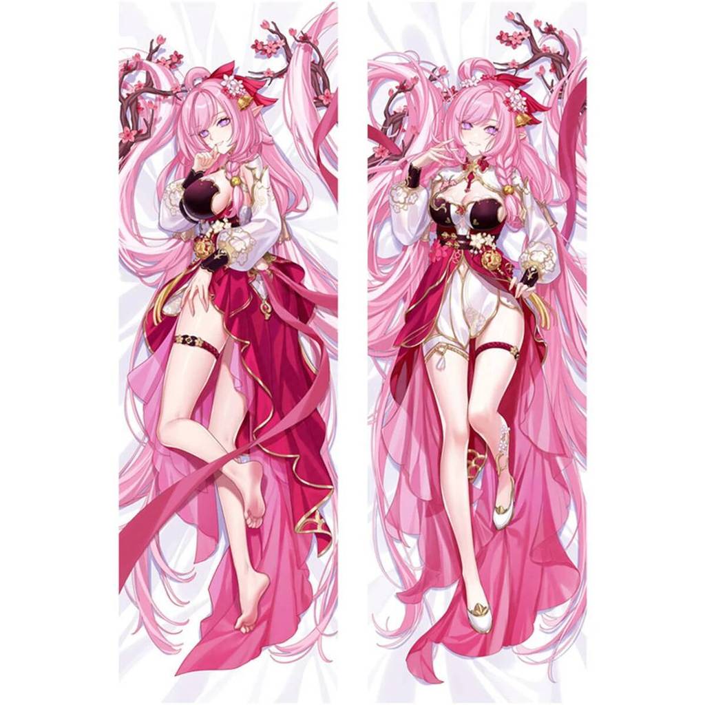 Elysia Lớn Dakimakura Anime Cô Gái Tuổi Thọ Dài Kích Thước Bằng Thân Gối Tùy Chỉnh In Quà Tặng Waifu