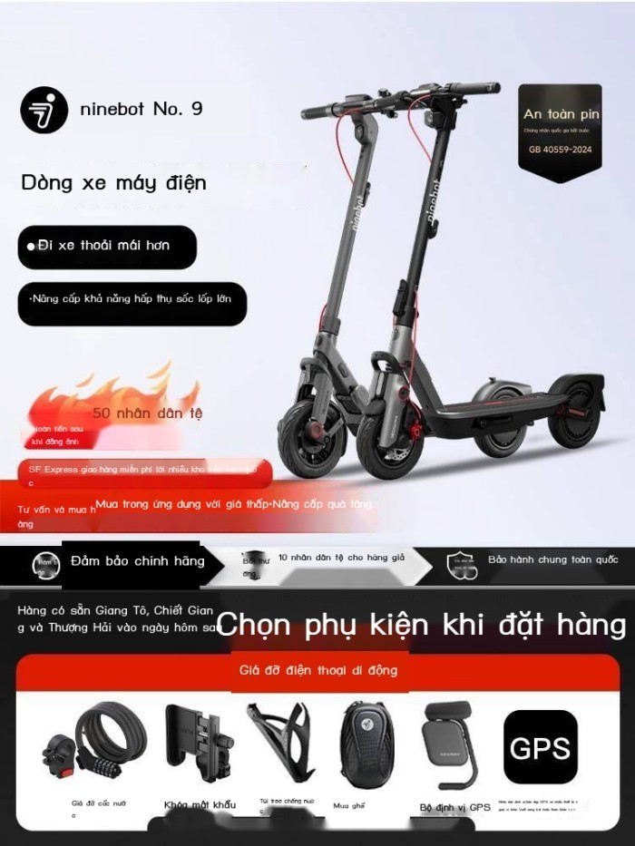 Xe tay ga điện Ninebot mẫu mới E3/E3pro/F3, xe gấp hai bánh di động dành cho người lớn.