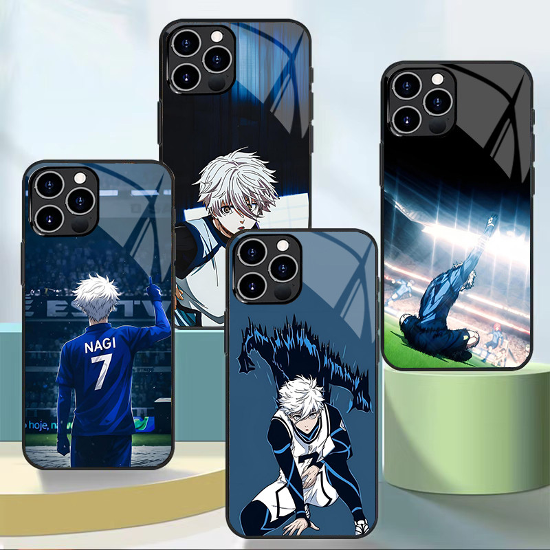 Blue Lock Nagi 01 Vỏ Điện Thoại Kính Cho IPhone 17 air 16 15 14 13 12 11 Pro XS Max Plus Mini X XR 8