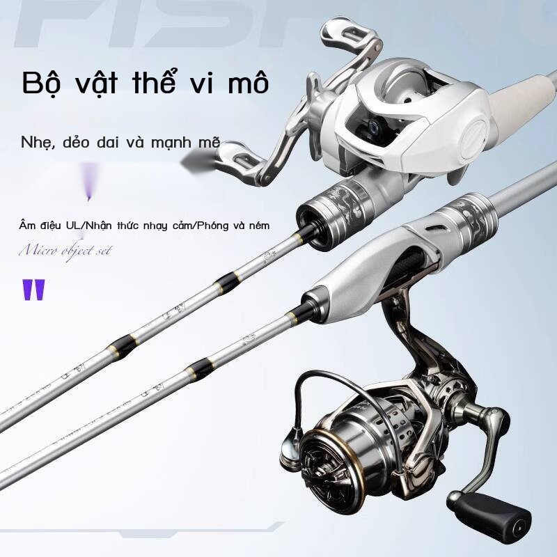 Cần câu cá KEMALON Mini Golf Silver Blade White Stripe UL Micro Lure Carp Rod