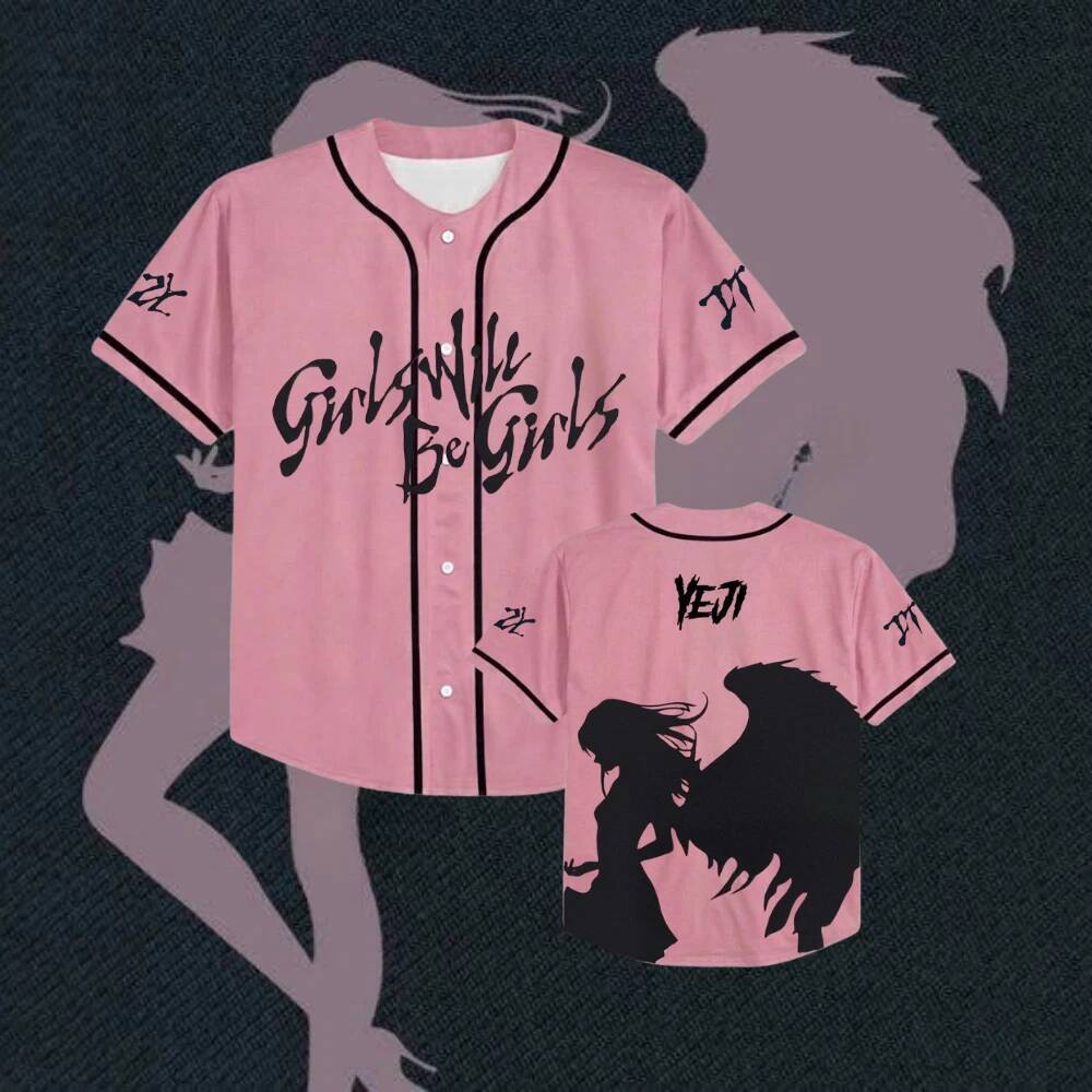 ITZY Girls Will Be Girls Áo bóng chày Kpop Midzy Concert Pink Outfit K69