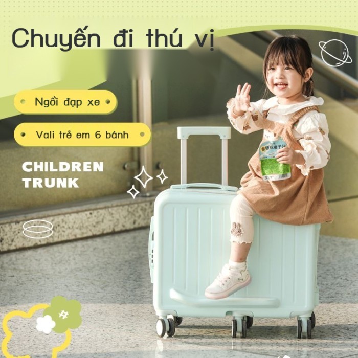 ☼ Vali trẻ em có thể lắp được vali kéo 22 inch cho nữ, du lịch 20 inch chắc chắn và bền bỉ