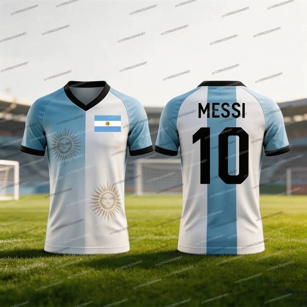 25 / 26 Argentina Jersey Mùa Hè Nam Jersey Thể Thao Huấn Luyện Đồng Phục Jersey Thoáng Khí Nhanh Khô
