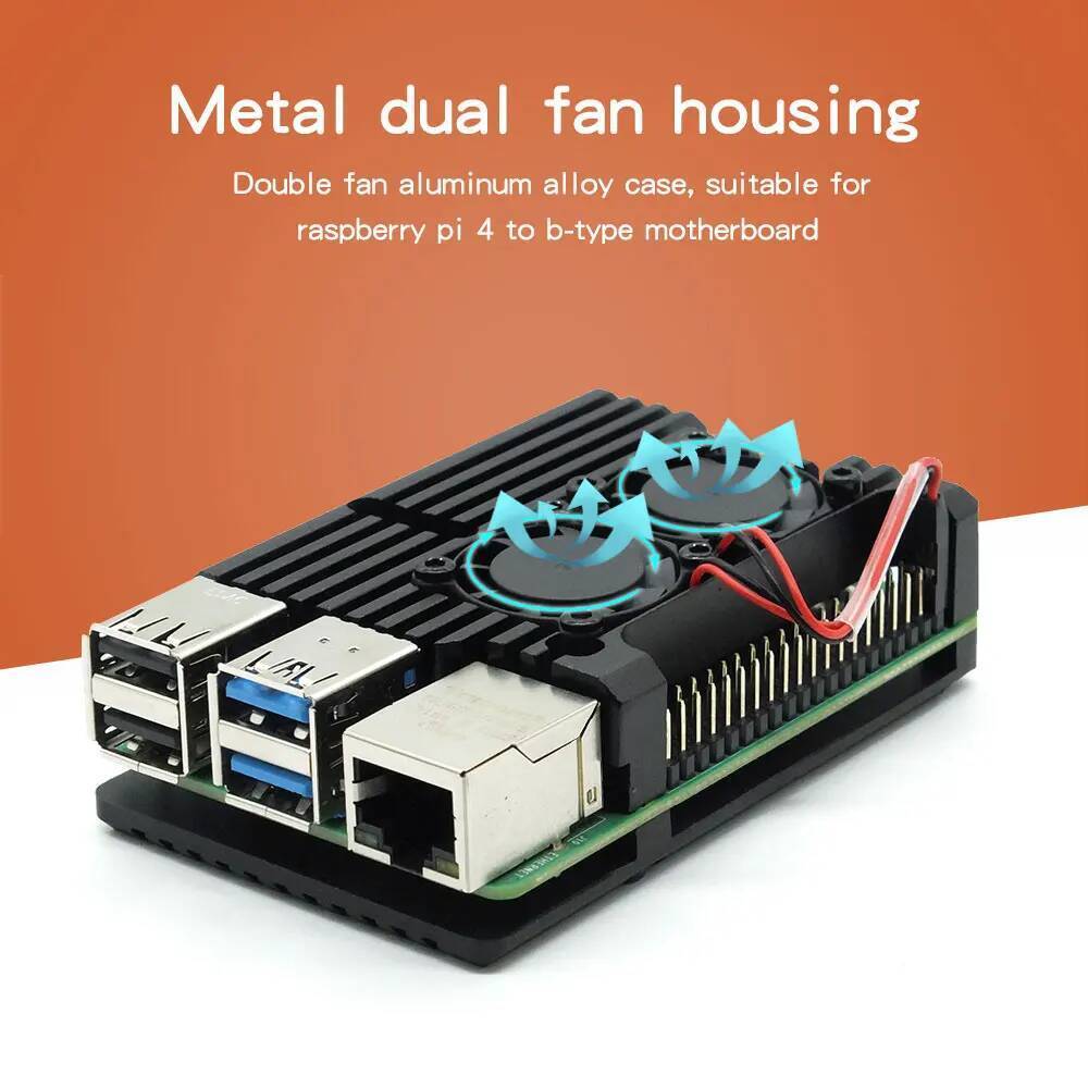 C Raspberry Pi 4 Vỏ kim loại Vỏ làm mát thụ động cho Raspberry Pi 4 Model B 4B