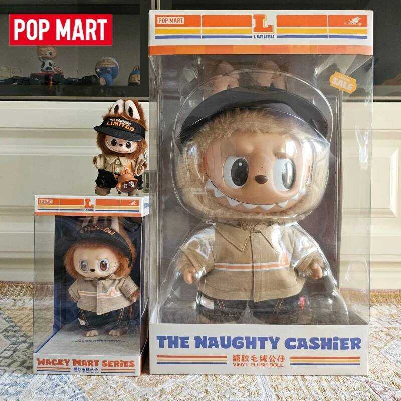 POPMART LABUBU THE MONSTERS The Naughty Cashier Vinyl Plush Toy Child Companion Family Favorite Larg