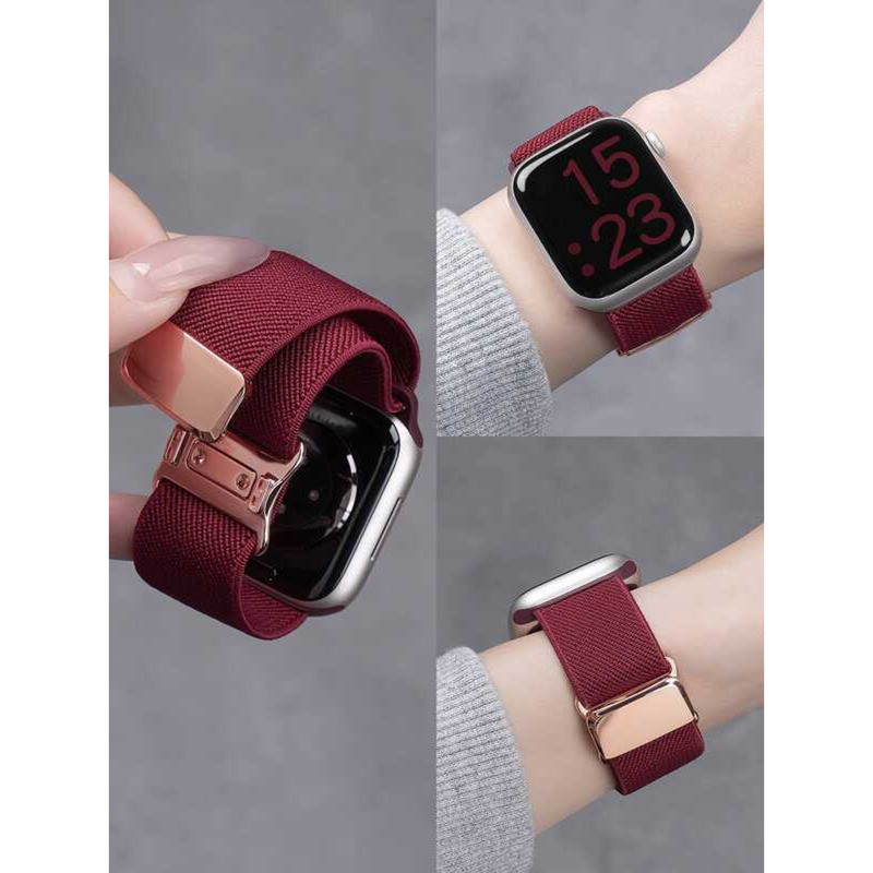 Trang phục Craftsman Thích hợp cho Apple S10 Watch iwatch9 Dây đeo watch8 Dệt trơn Nylon Bện S9 Mùa 