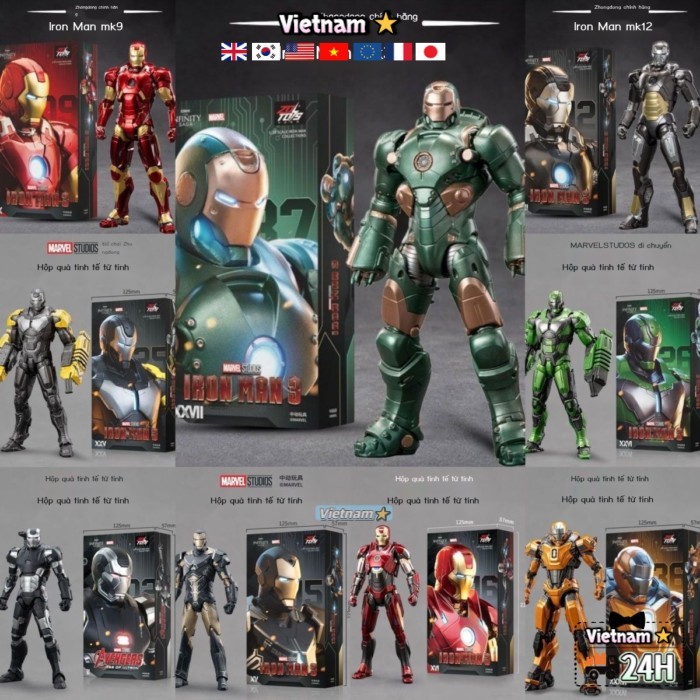 Mới Avengers Iron Man hình MK9 cậu bé đồ chơi di chuyển được mô hình MK37
