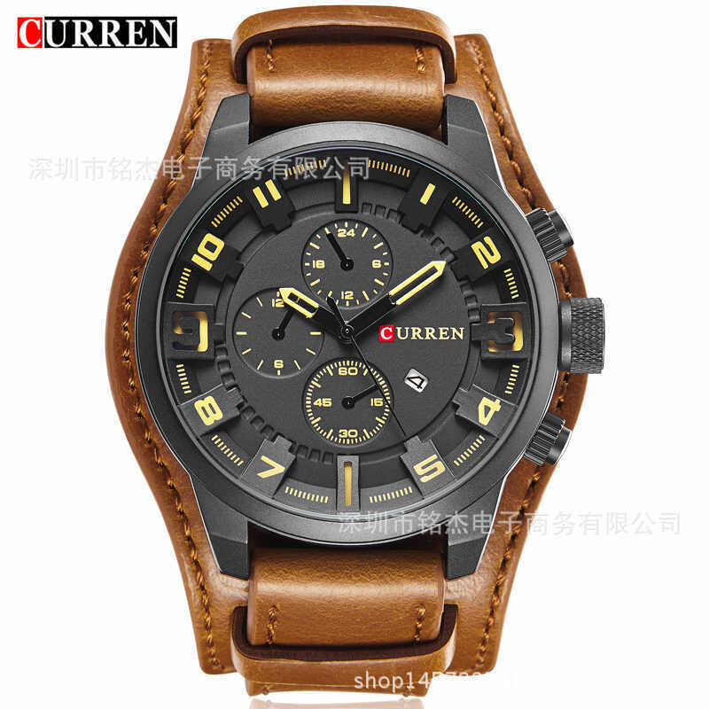 CURREN CURREN 8225 Đồng hồ thể thao mặt số lớn dành cho nam Đồng hồ thạch anh Dây đai ngoại thương Đ