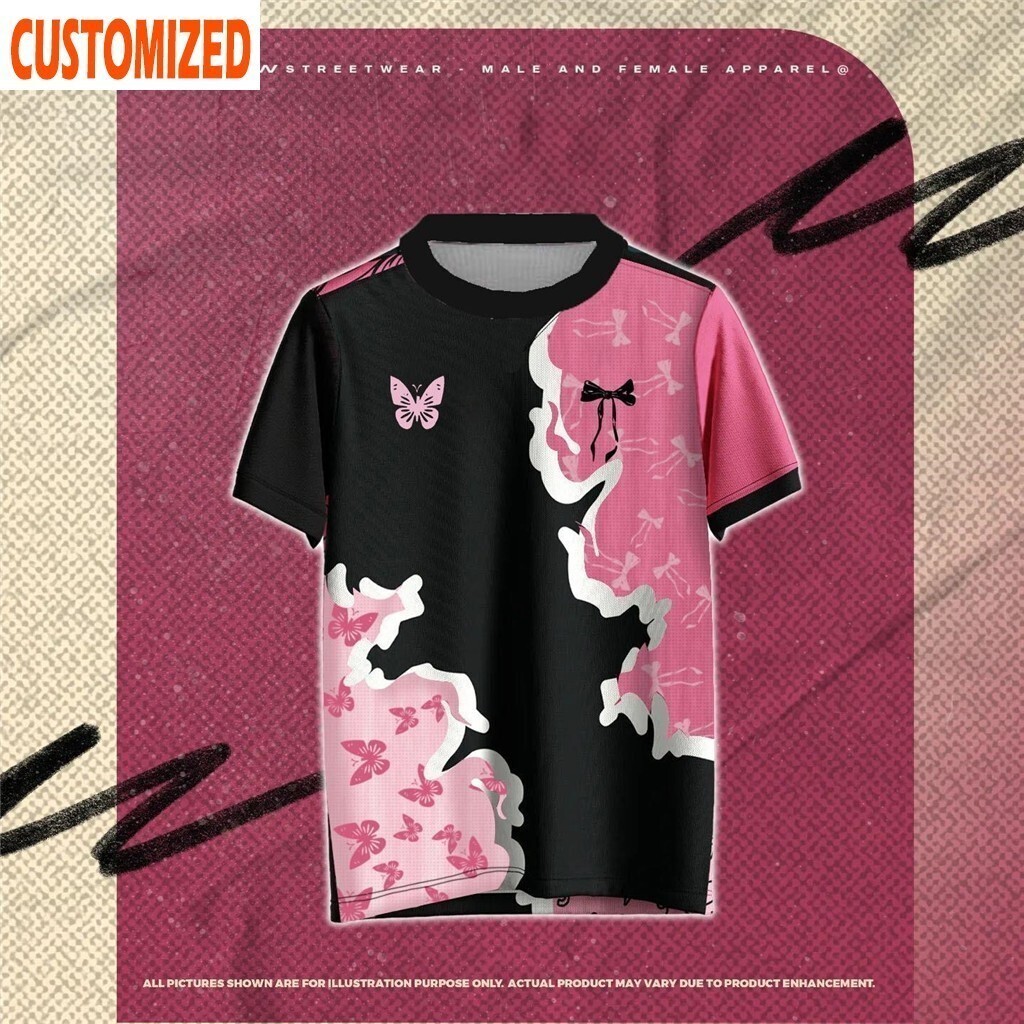 2026 Mới Coquette Ruy Băng Jersey Coquette Tùy Chỉnh Nama Microfiber Jersey Thể Thao Cổ Retro Nhanh 