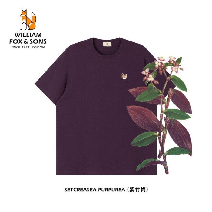 Maison Kitsune British Little Fox 26 Mùa Hè Dopamine Cổ Điển Thêu Solona Mát Kháng Khuẩn Rời Thoải M