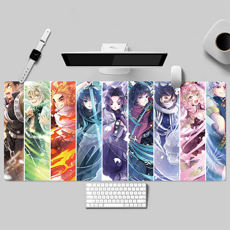 Bàn di chuột lớn 80cm X 30cm Anime Demon Slayer Tanjiro Tomioka Giyuu Bàn di chuột chơi game Thảm ca