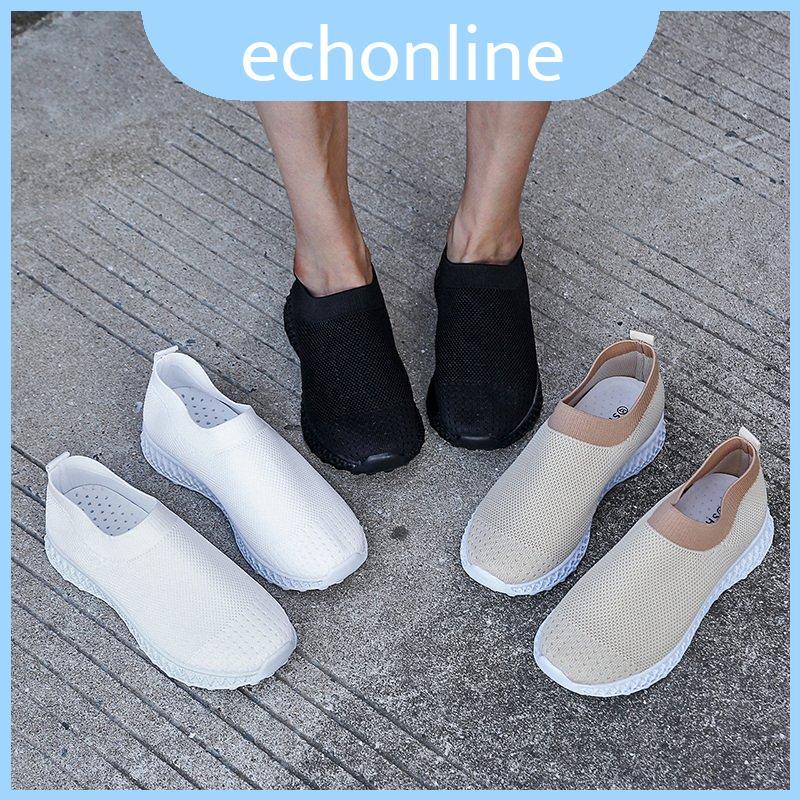 Giày thể thao chạy bộ nữ màu trơn Giày thể thao nữ Slip On Jogging Gym