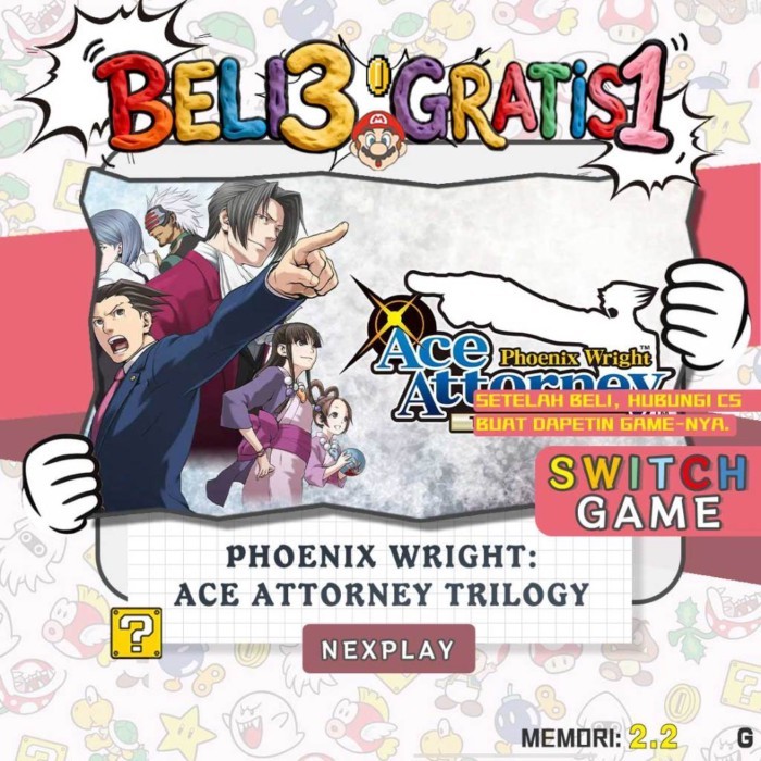 Phoenix Wright: Ace Attorney Trilogy Switch BELI 3 MIỄN PHÍ 1