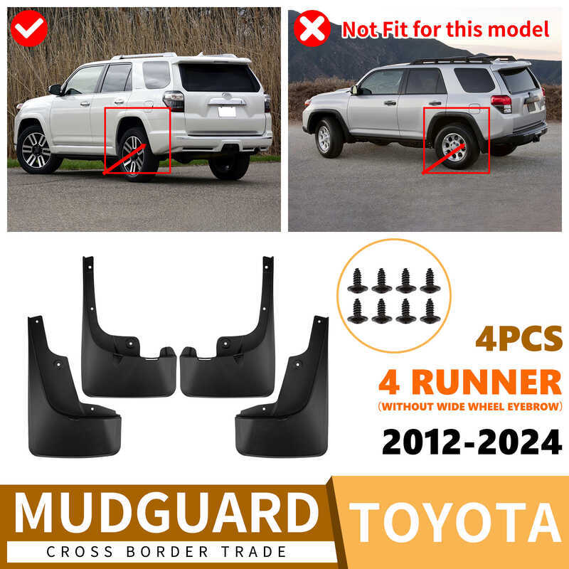 Thích Hợp Cho Xe Toyota Speedmaster 4Runner 2012-2024 Không Có Thân Rộng Bánh Xe Lông Mày Xe Chắn Bù