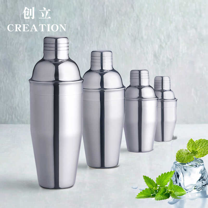 350ml Bartender Shaker Shaker Milk Tea Shaker Cup Thép không gỉ Bartender Chai Drink Shop Tool