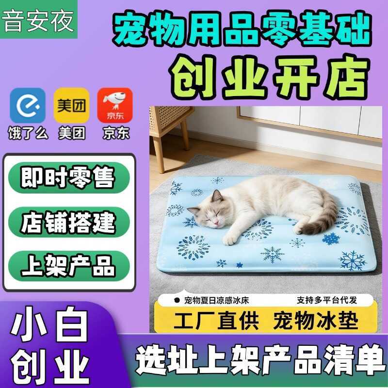 Đồ dùng cho thú cưng Lightning Warehouse Takeaway Pet Ice Pad Thảm mát mẻ Đệm chó mùa hè mát mẻ Pad 