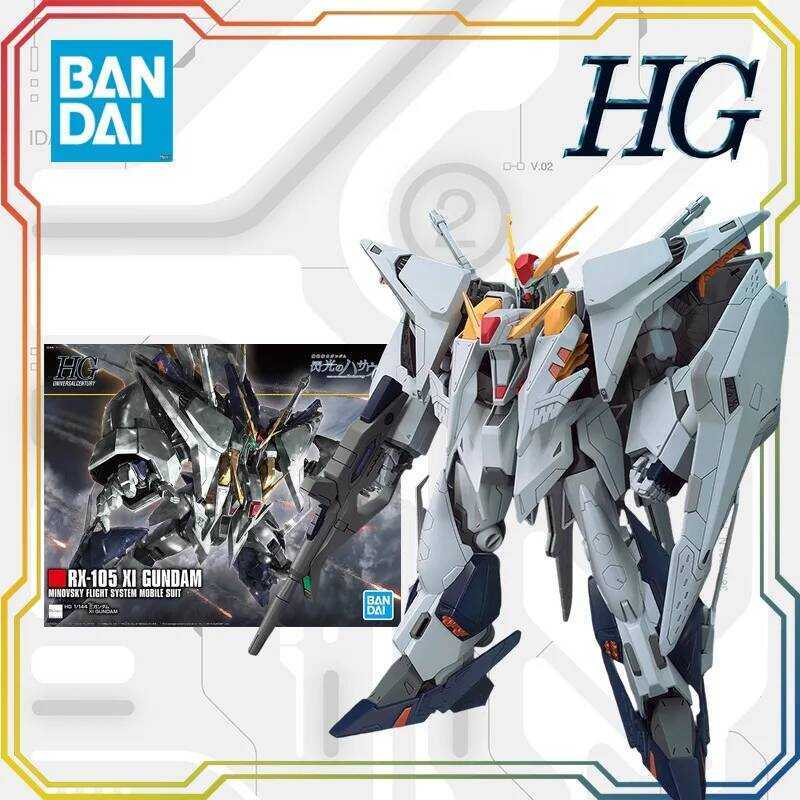 BANDAI HG 1/144 Mobile Suit GUNDAM Hathaway RX-105 Xi Gundam Anime Action Figure Assembly Model