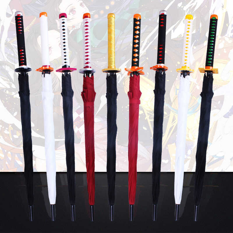 Anime Ô Tay Cầm Dài Ô Dù Dao Ô Anime Demon Slayer Sun Umbrella Samurai Độc Đáo Sáng Tạo Ô Chống Nắng
