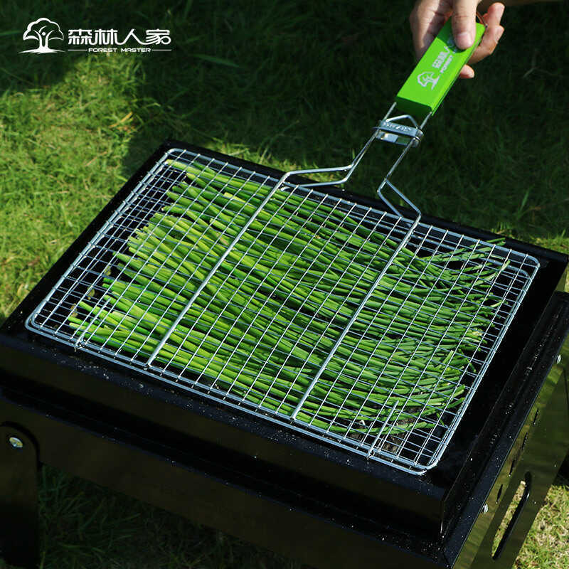 Người Rừng Thịt Nướng Ván Dán Thép Không Gỉ 304 Thịt Nướng Lưới Gỗ Dán Thịt Nướng Ván ép Lưới Leek V