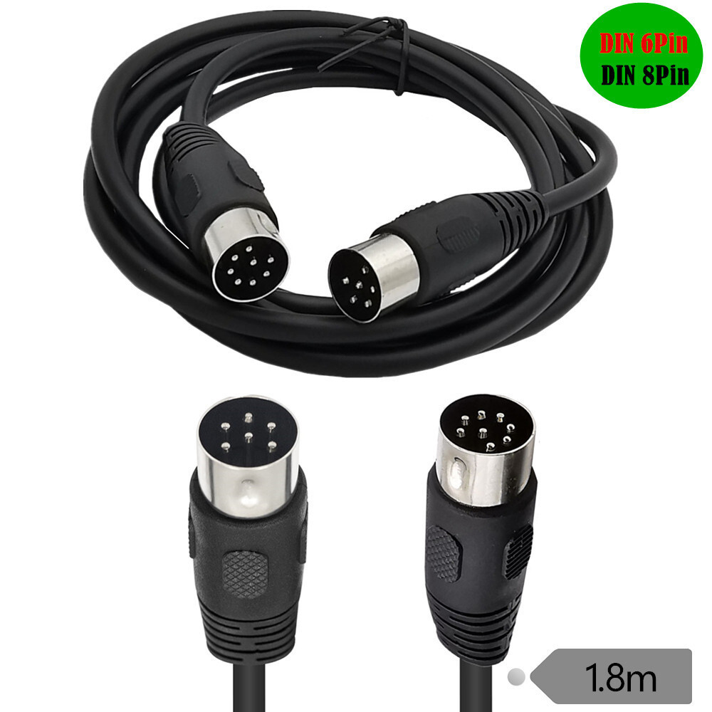 Big DIN 8Pin to Big DIN 6pin Cáp tín hiệu dữ liệu âm thanh din 8pin sang din Cáp chuyển đổi 6pin