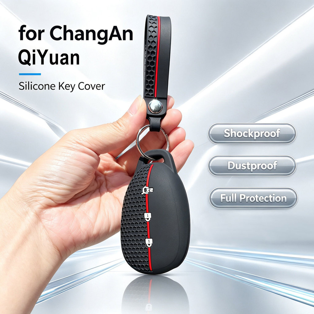 Vỏ chìa khóa điều khiển từ xa bằng silicon Mũ vỏ chìa khóa xe Fob cho ChangAn Qiyuan Q05 A06 Q07 Pro