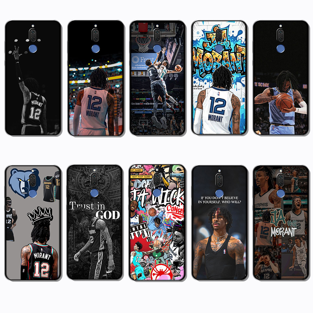 Ốp điện thoại màu đen mềm cho Huawei Nova 2 Lite 2i 3 3i 4E 5i 5T 7 SE 8i Ja Morant caseg