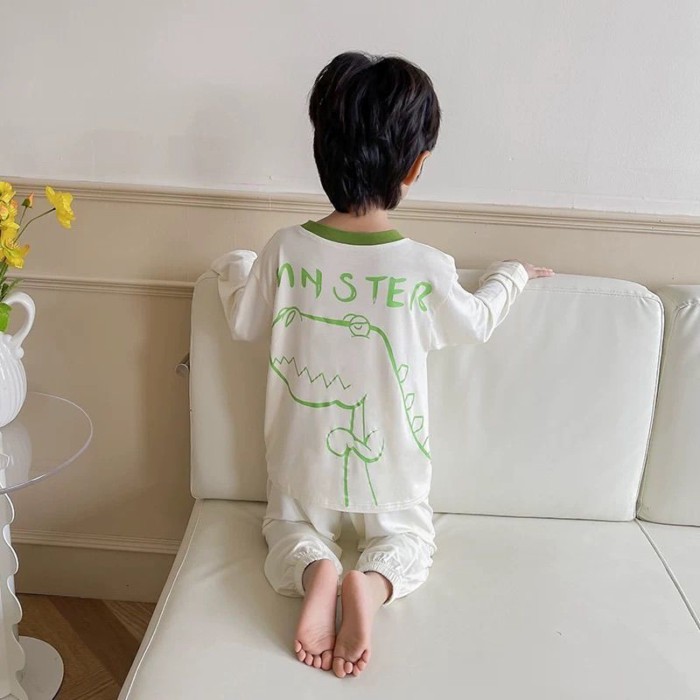 Children's Pajamas, Boys' Air-conditioning Clothes, Pajamas, Home Clothes Suits, Long Sleeves An