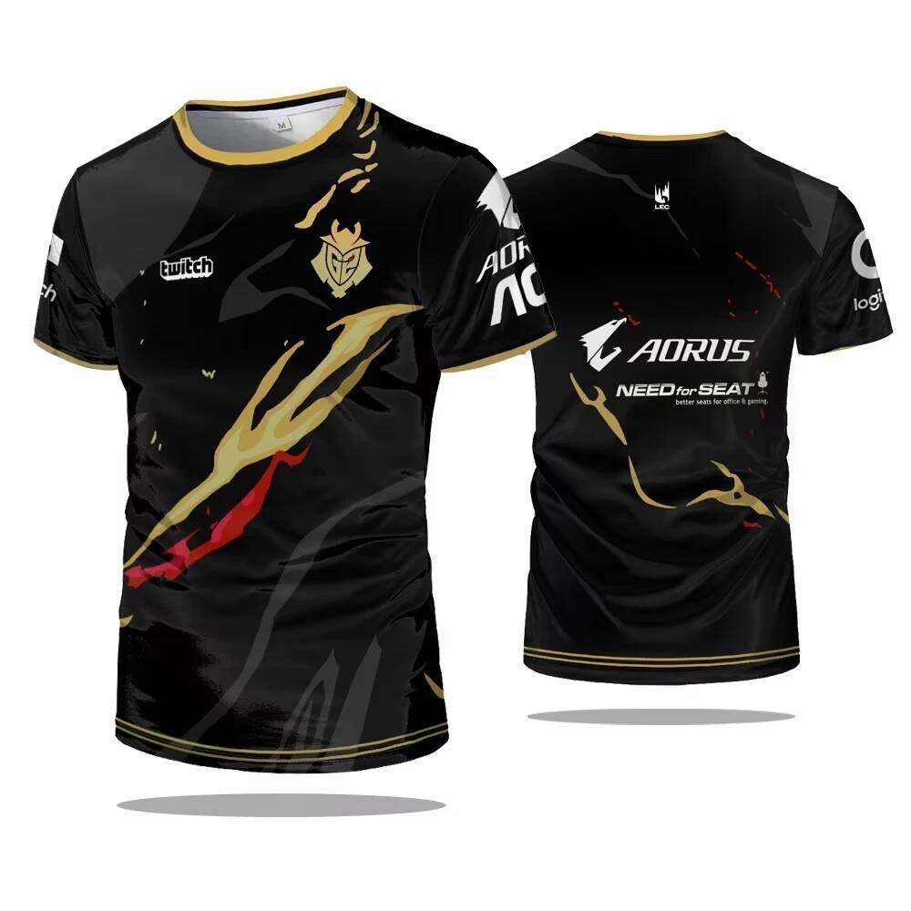 Xe Máy Thể Thao Trò Chơi G2 Đội Niko Đồng Phục Thể Thao Nam Áo Thun CS GO LOL Cuộc Thi Trò Chơi Áo T