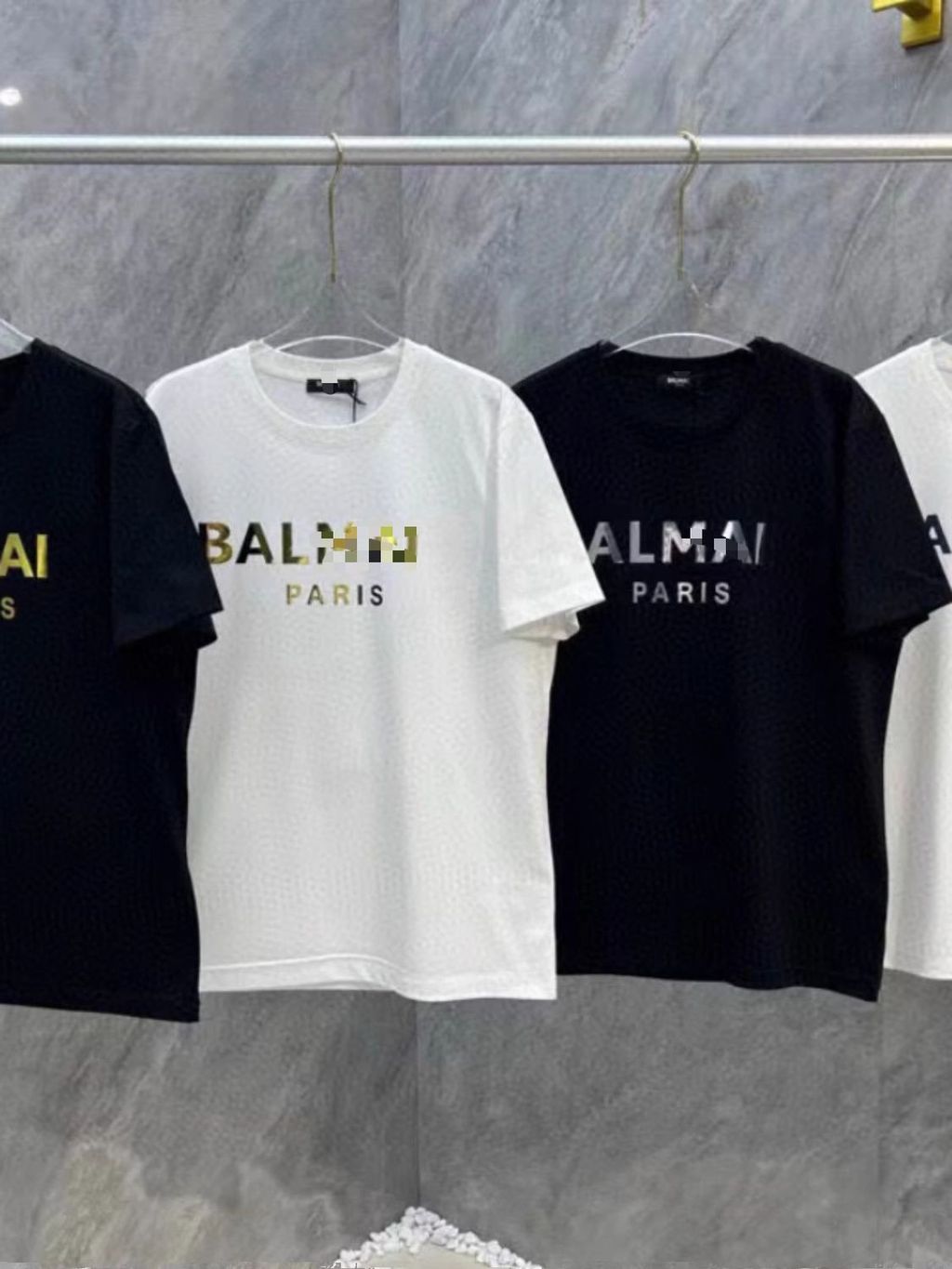 2025 _ Balmain Áo thun ngắn tay nam nữ tay ngắn thời trang